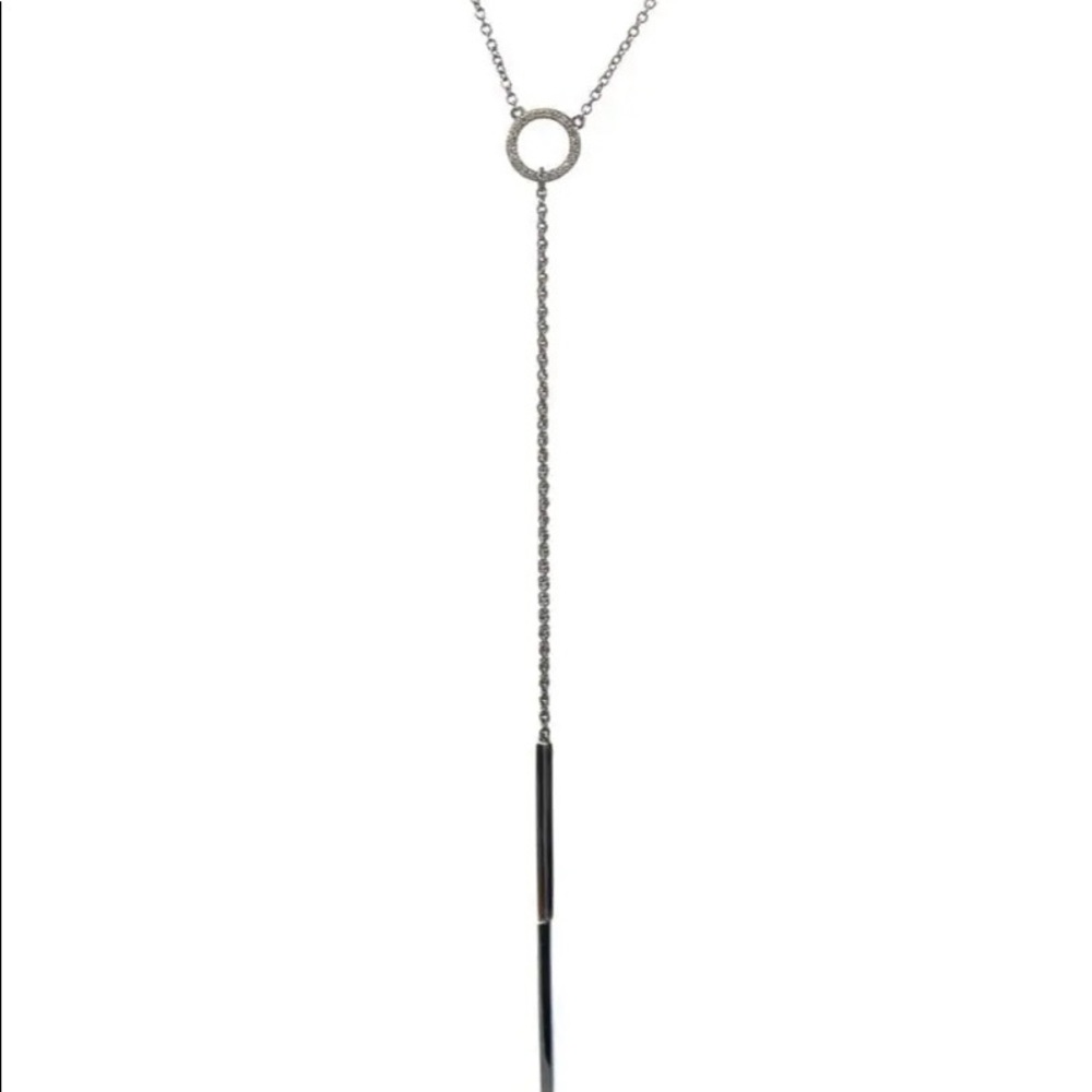 Diamond small open circle “Y” lariat